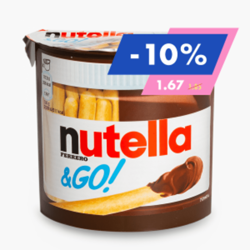 Nutella & Go - Pâte à tartiner et biscuits (52g)