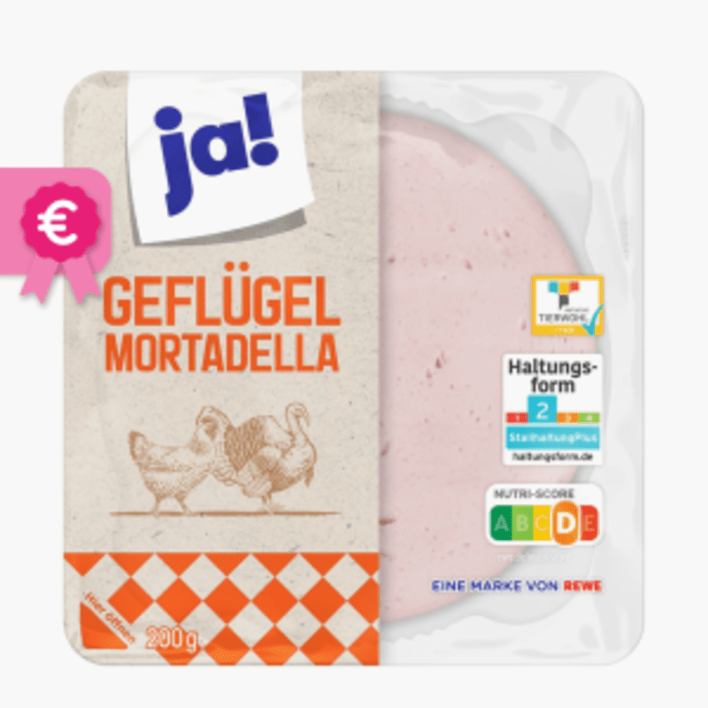 Ja! Geflügel Mortadella 200g