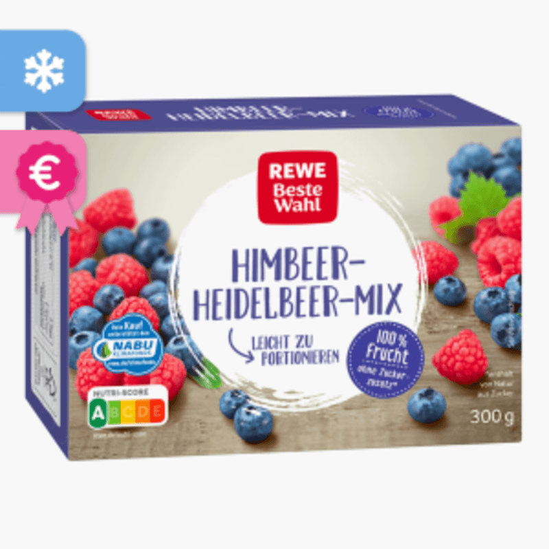 Rewe Beste Wahl Himbeer-Heidelbeer-Mix 300g