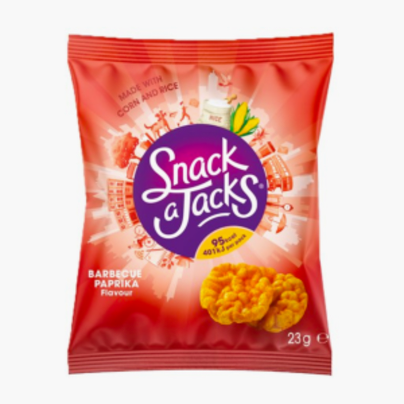 Snack A Jack Rijstwafels BBQ Paprika 23g