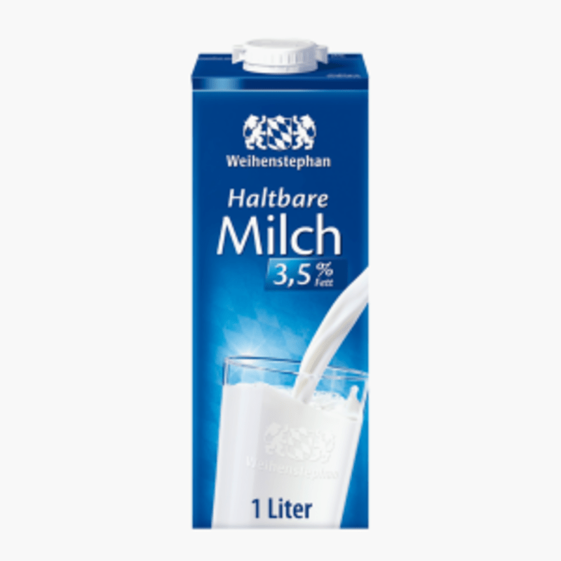Weihenstephan Haltbare Milch 3,5% Fett. 1l