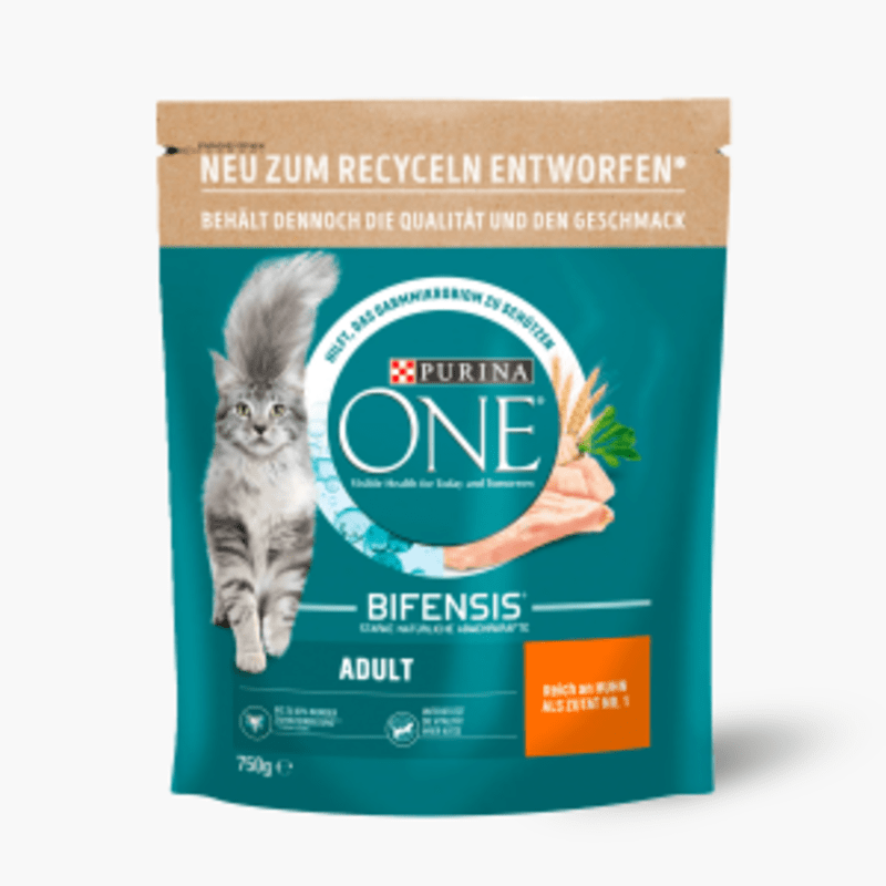 Purina One Trockenfutter Adult Huhn und Vollkorn-Getreide 750g