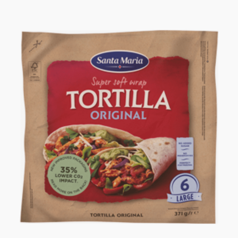 Santa Maria Tortilla Wraps Large 6st 371g