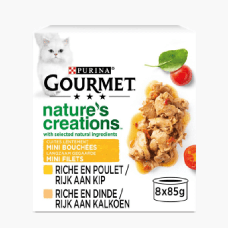 Mini Filets Gourmet Nature's Creations - pour chat à la volaille (8x85g)