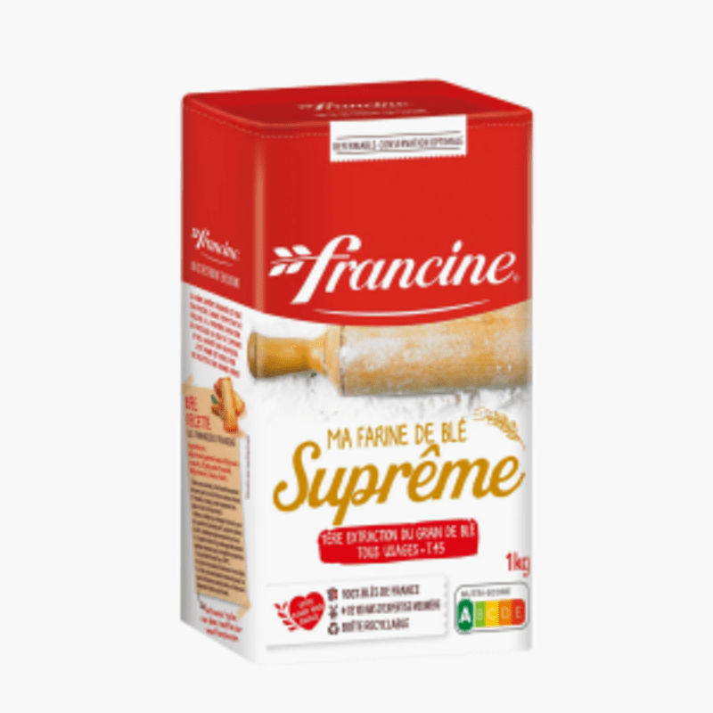 Francine - Farine de blé T45 suprême format boîte (1kg)