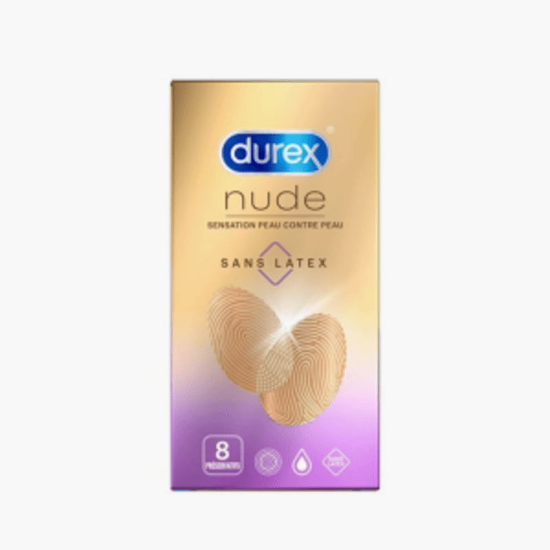 Durex - Préservatifs nude sans latex x8 (24g)