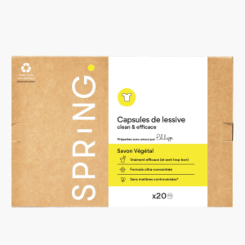 SPRiNG - Lessive capsule - Savon végétal (x20)