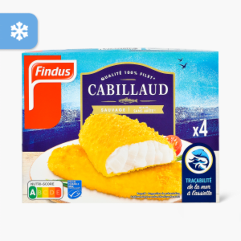 Findus - Poisson pané filets cabillaud MSC (4x100g)