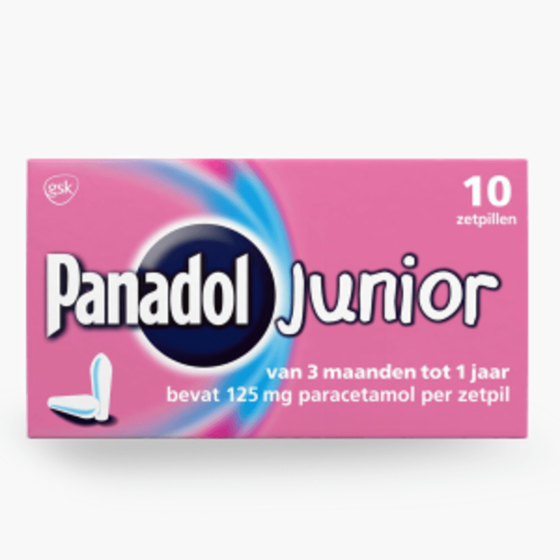 Panadol Junior Zetpillen 125mg 10 St.  3 maanden - 1 jaar