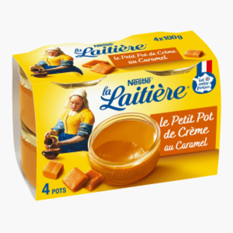 La Laitière - Petit pot de crème au caramel (4x100g)