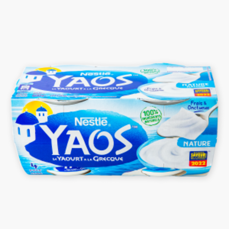 Yaos - Yaourt à la grecque nature (4x150g)