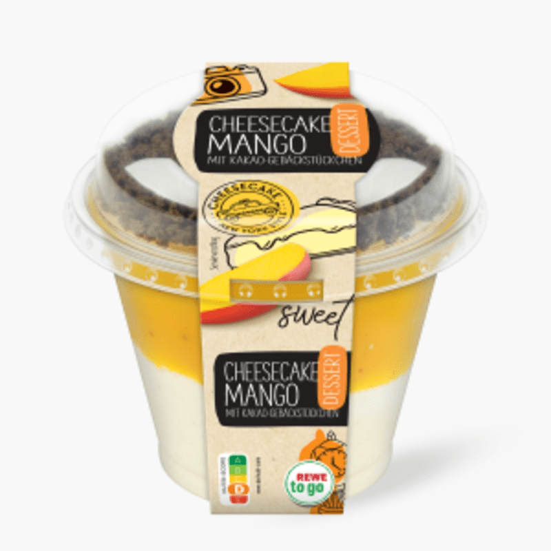 Rewe To Go Dessert Cheesecake Mango 180g