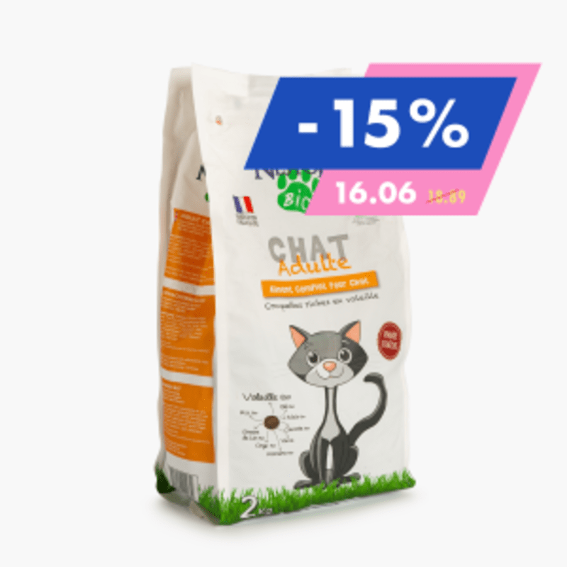 Nestor - Croquettes pour chat à la volaille Bio (2kg)