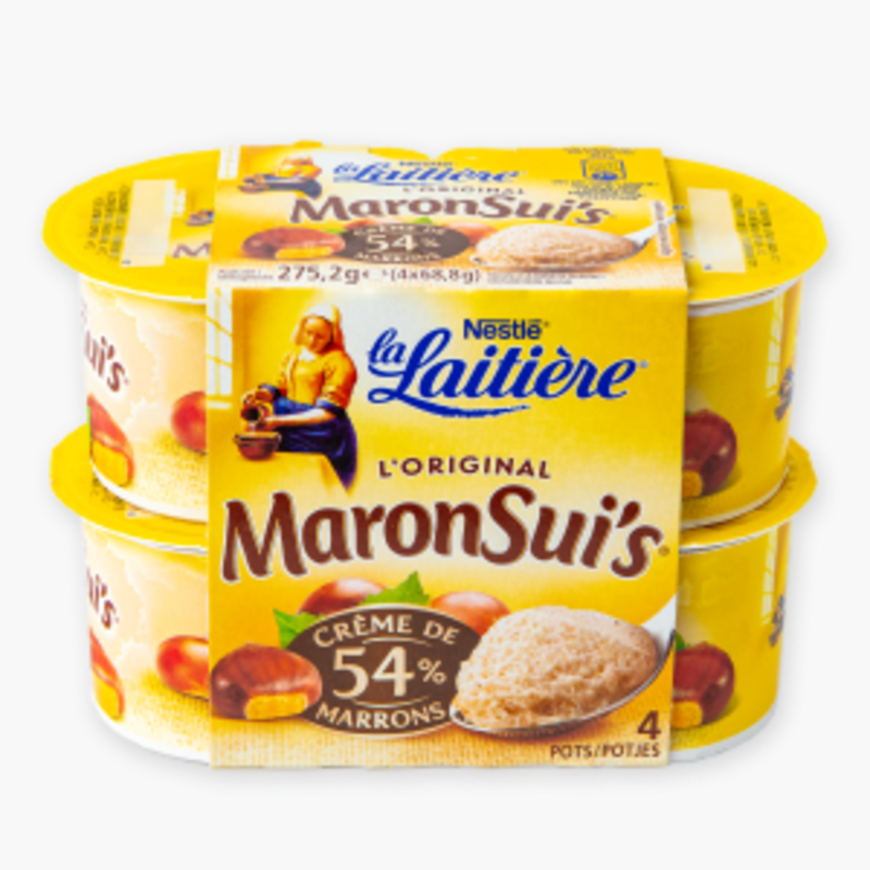 La Laitière - Mousse à la crème de marrons MaronSui's (4x68,8g)