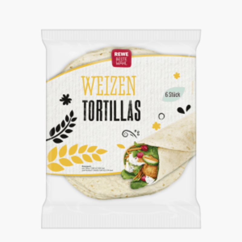 Rewe Weizen Tortilla Wraps 432g