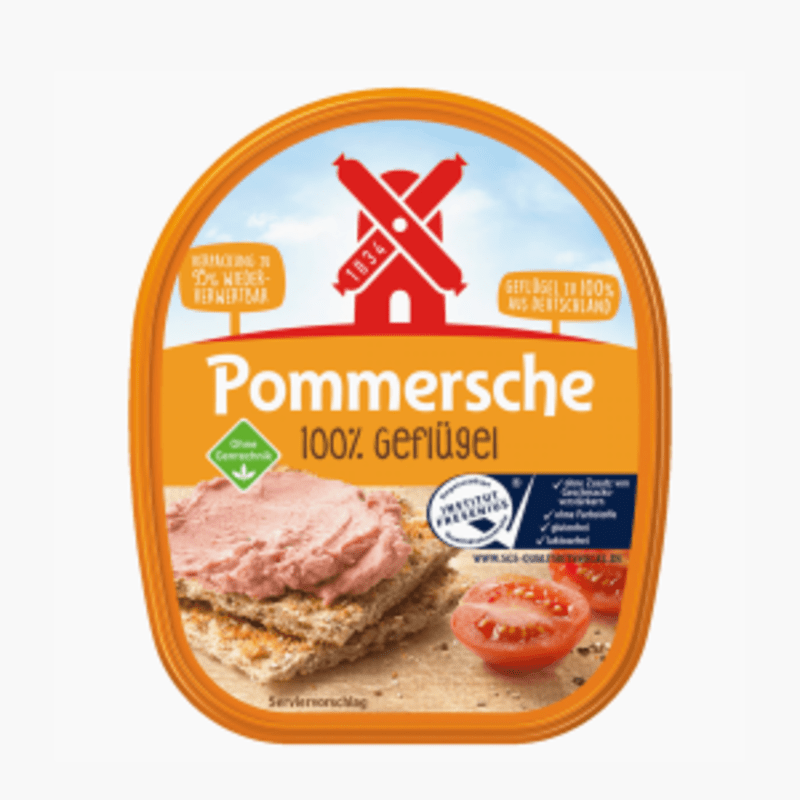 Rügenwalder Pommersche Geflügel Leberwurst. 125g