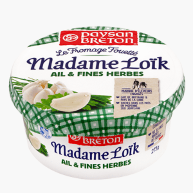 Fromage à tartiner ail et fines herbes Madame Loïk - Paysan Breton (150g)