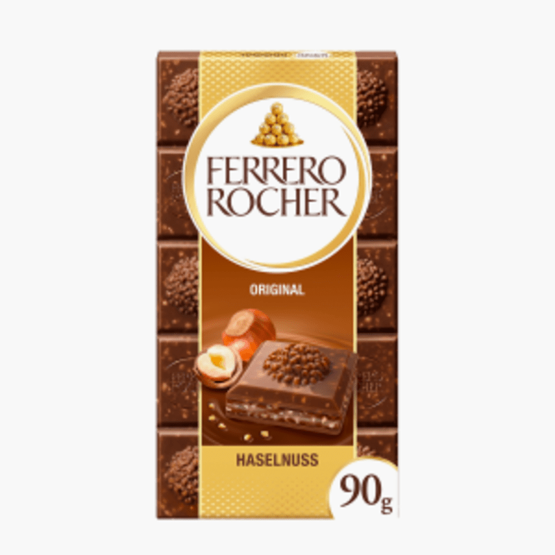 Ferrero - Chocolat au lait fourré noisettes (90g)