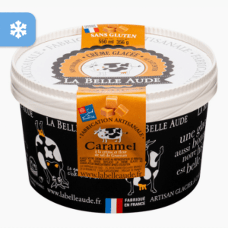 La Belle Aude Crème Glacée - Caramel au beurre salé Bio (356g)