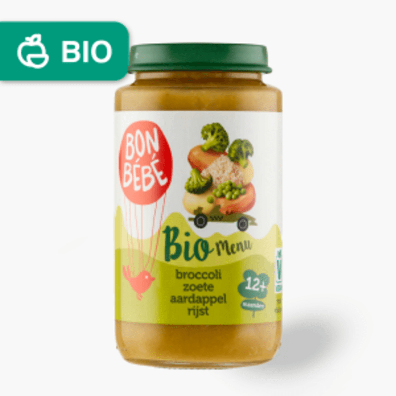 Bon Bebe Broccoli Zoete Aardappel Rijst 12m 250g Bio