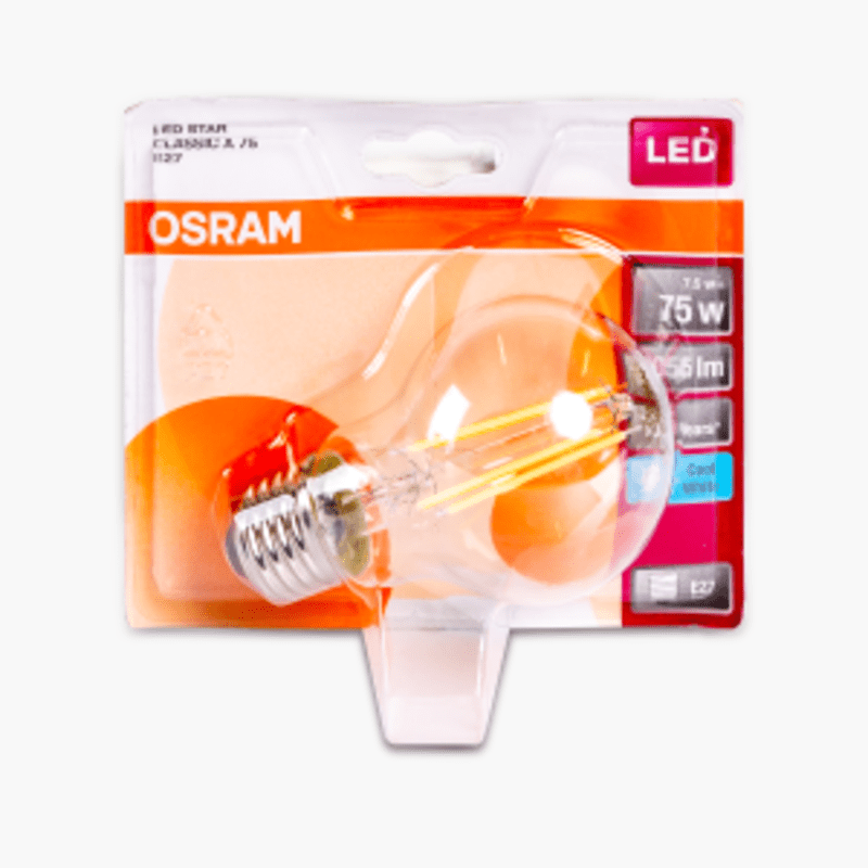 Osram - Ampoule LED filament retrofit classic 8/75 W E27