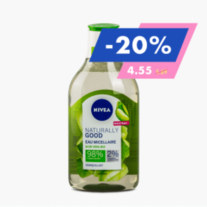 Nivea - Eau micellaire aloé vera Naturally Good Bio (400ml)