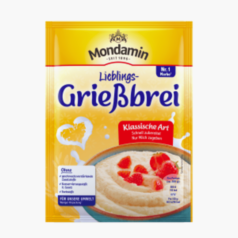 Mondamin Grießbrei Klassische Art 89g für 500 ml