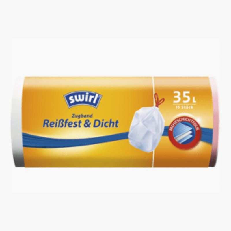 Swirl Müllbeutel mit Zugband 35l 15 Stück