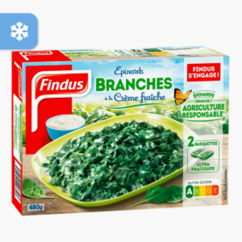 Findus - Epinards en branches à la crème fraîche (480g)