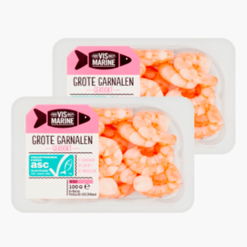 Vismarine Grote garnalen 100g 2x