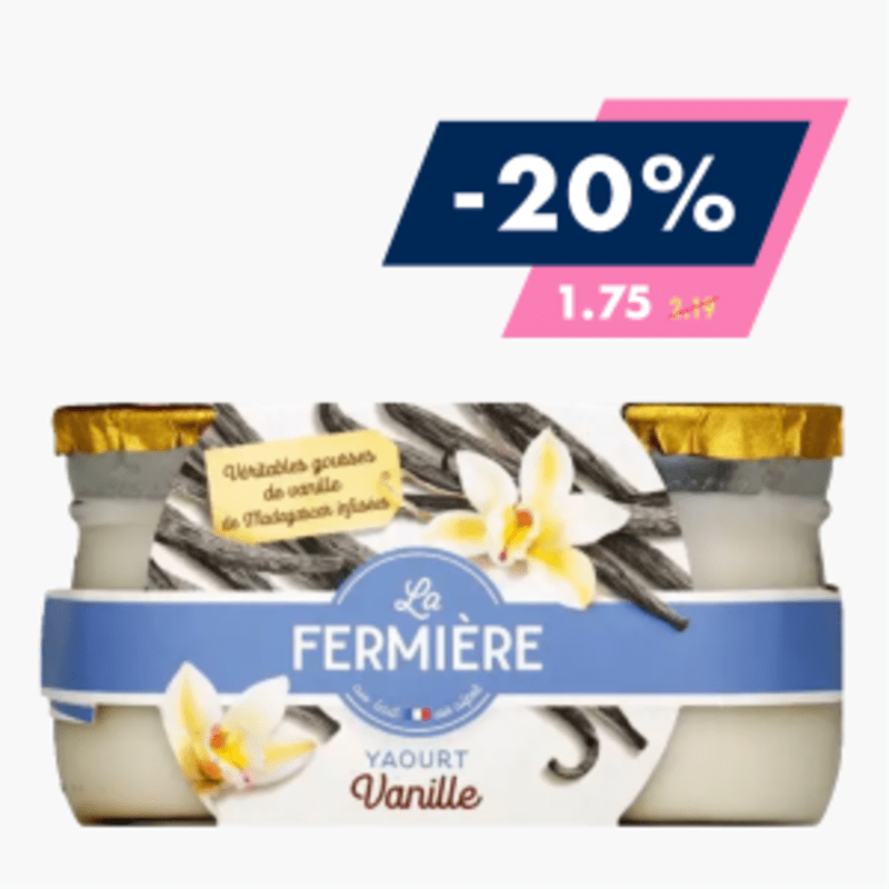 La Fermière - Yaourt vanille (2x140g)