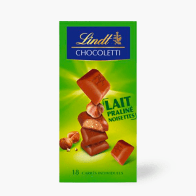 Lindt - Chocolat au lait praliné noisettes (100g)