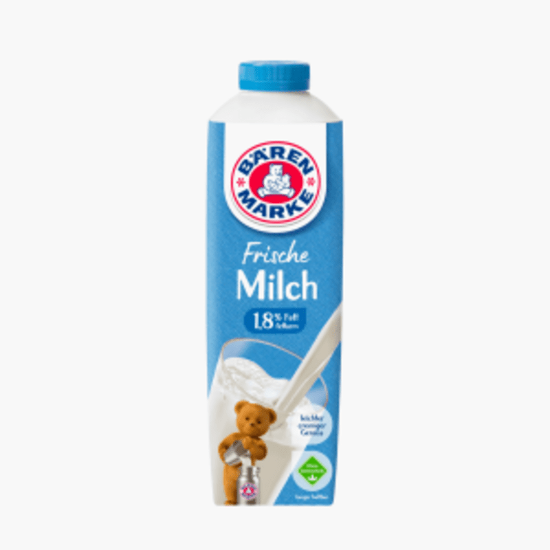 Bärenmarke Frische Milch 1,8% Fett. 1l