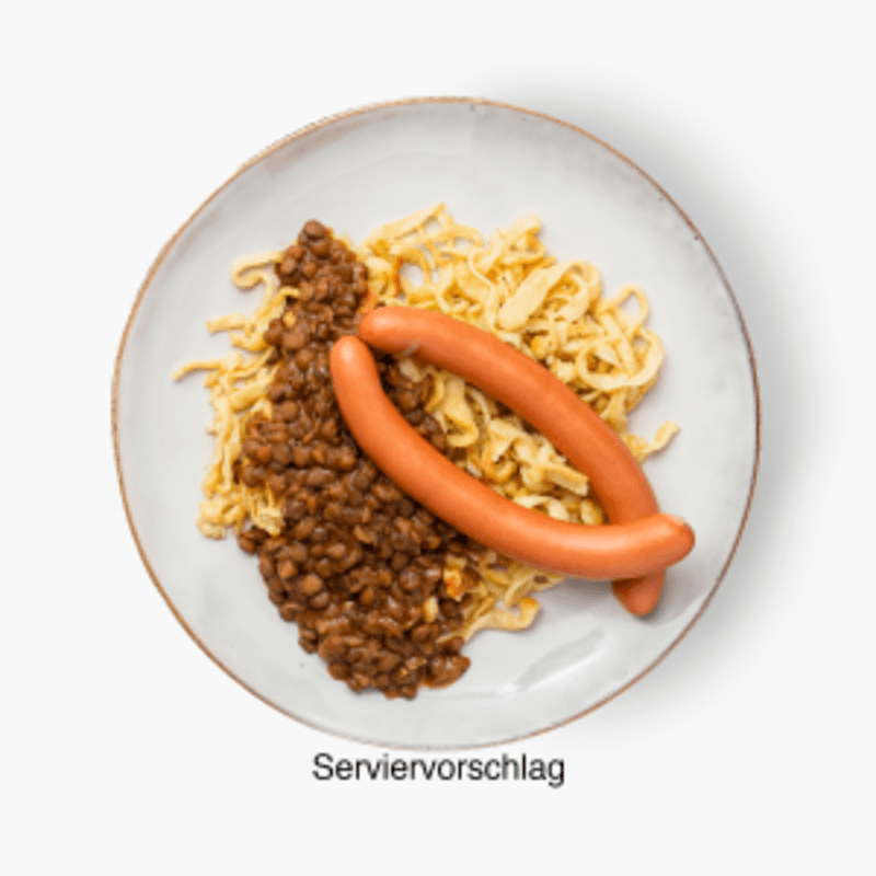 Nothwang Linsen mit Spätzle und Saitenwürstchen 400g