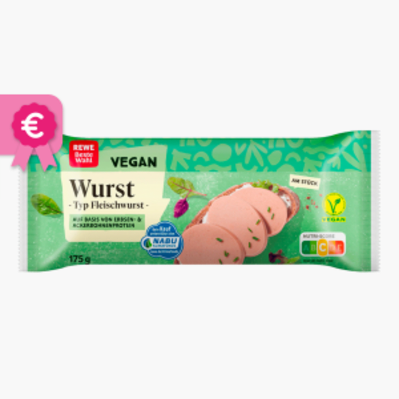 Rewe Beste Wahl Vegane Fleischwurst 175g