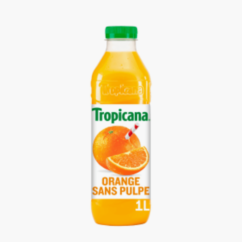 Tropicana - Jus d'orange sans pulpe sans sucres ajoutés (1l)