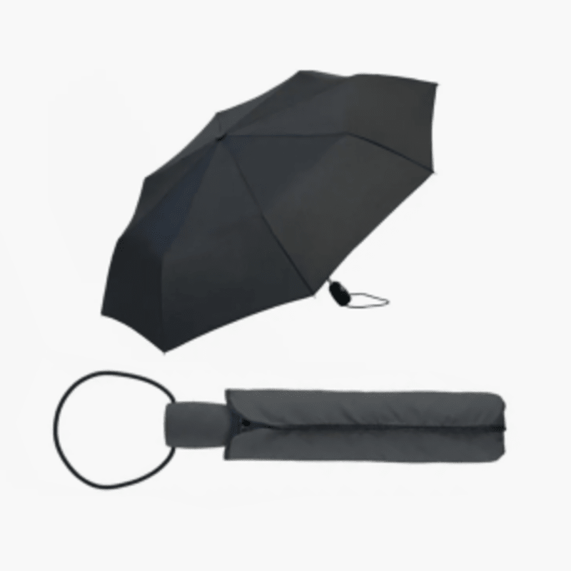 Automatik Regenschirm Mini schwarz