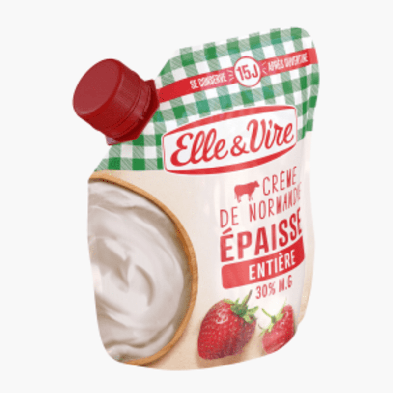 Elle & Vire - Crème entière épaisse de Normandie 30% de Mat.Gr (33cl)