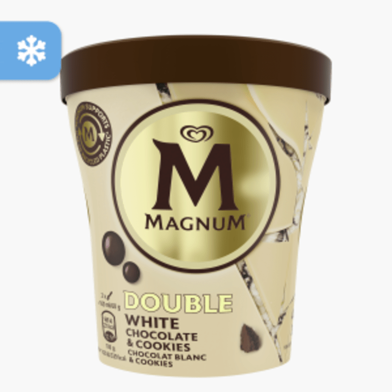 Magnum Eisbecher Double White Chocolate & Cookies 440ml