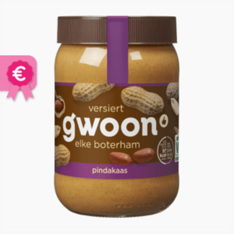 G'woon Pindakaas Naturel 600g