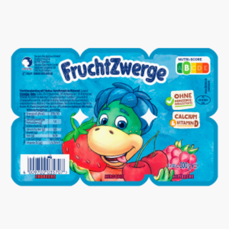 Danone Fruchtzwerge Erdbeere, Kirsche, Himbeere 6x50g