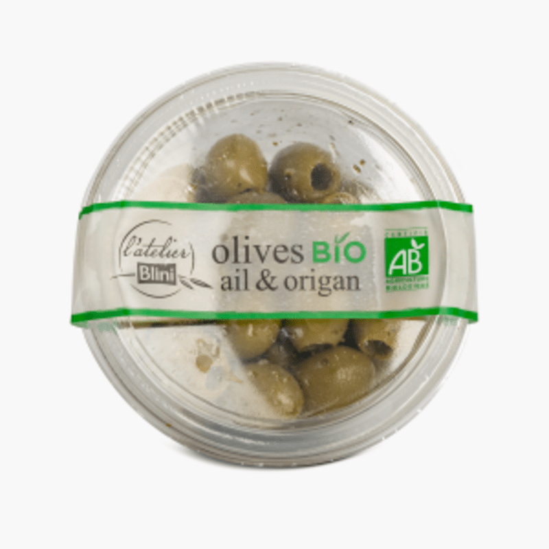 L'Atelier Blini - Olives ail & origan Bio (150g)