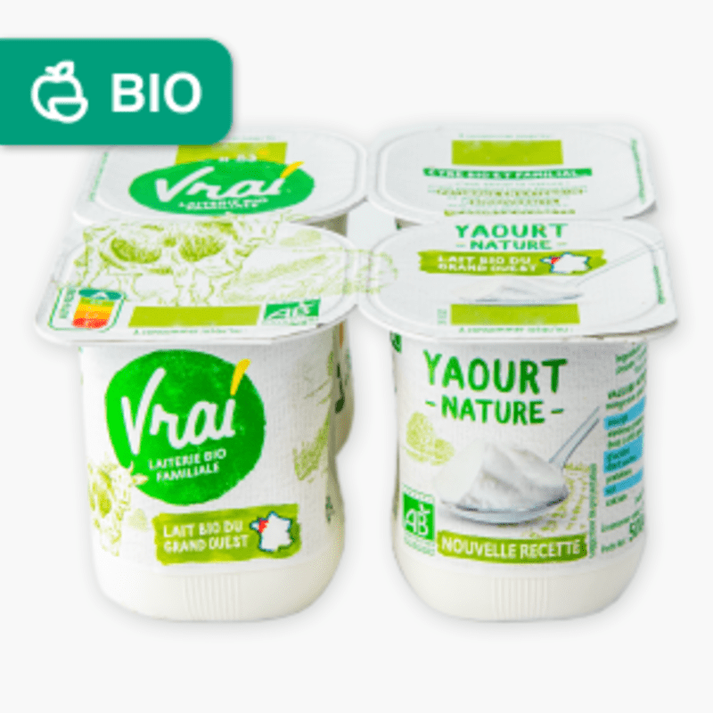 Vrai - Yaourt nature Bio (4x125g)