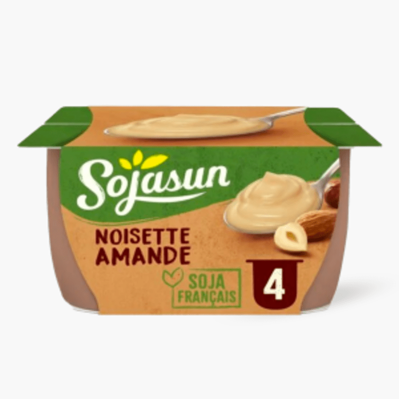 Sojasun - Dessert végétal soja noisette amande (4x100g)