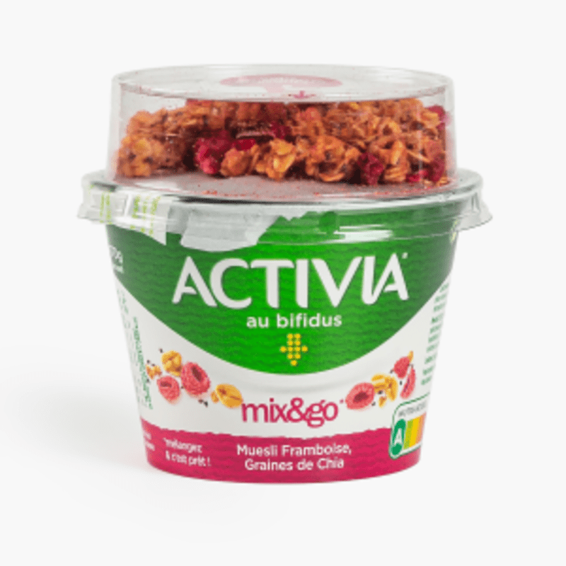 Activia - Yaourt muesli framboise et graines de chia (170g)