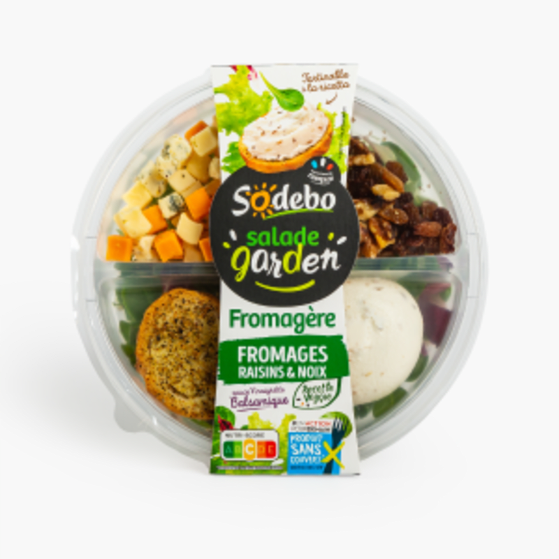 Sodebo - Salade Garden aux fromage, raisin et noix (240g)