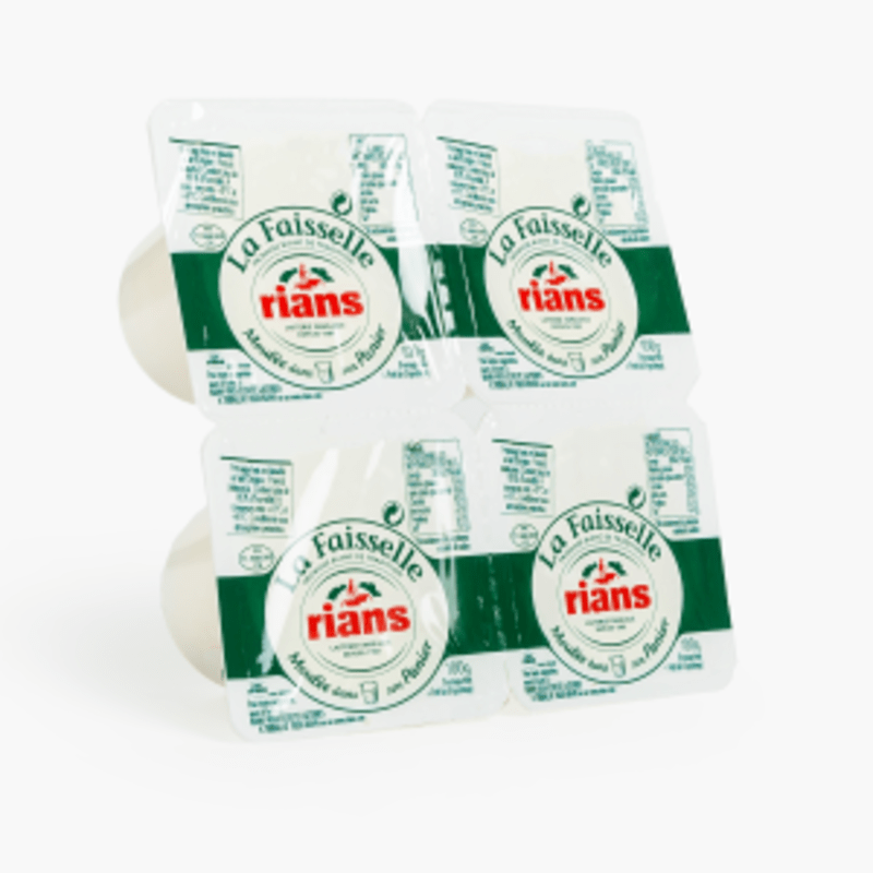 Rians - Fromage blanc Faisselle 6% MG (4x100g)