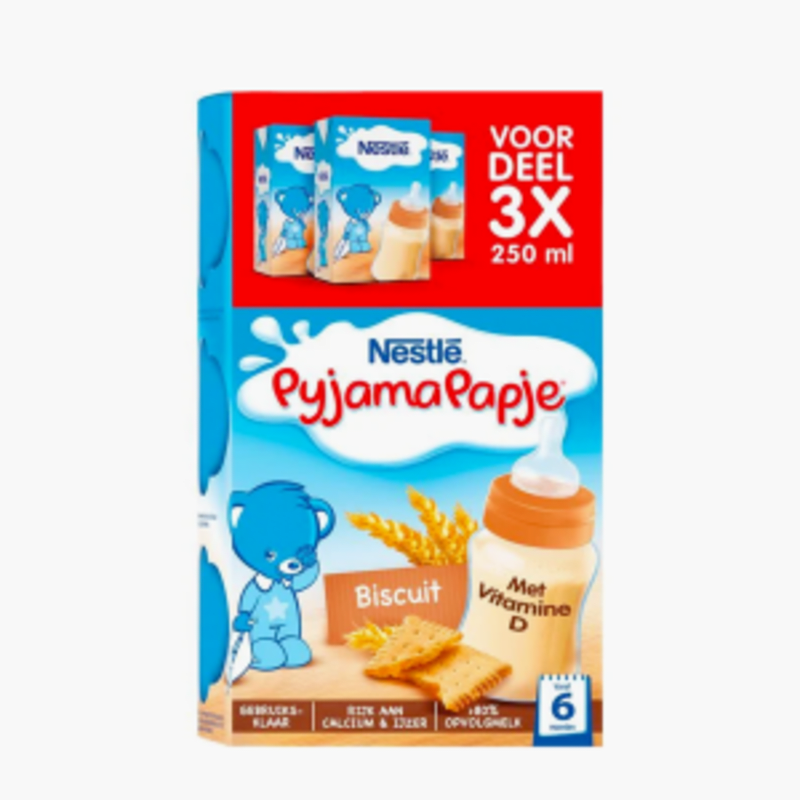 Nestle Pyjamapapje Biscuit 250 ml