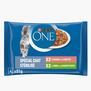 Pâtée pour chat Adulte en sauce au colin, au saumon, à la dinde & agneau  CARREFOUR COMPANINO