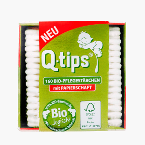 Q-Tips Wattestäbchen Bio 160 Stück Q-Tips Wattestäbchen Bio 160 Stück